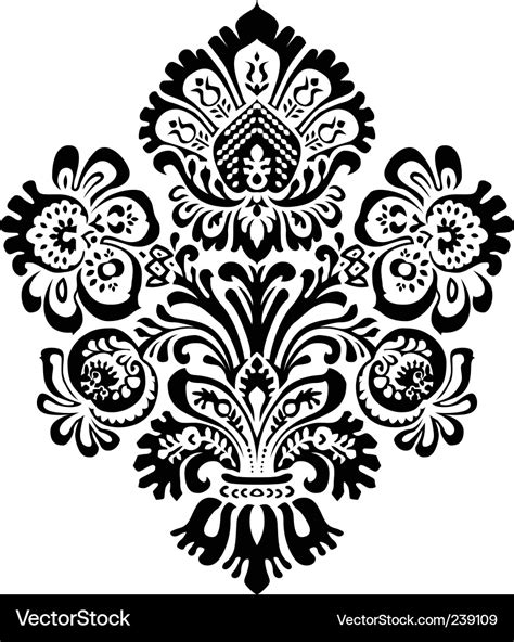 Ornate Flower Ornament Royalty Free Vector Image