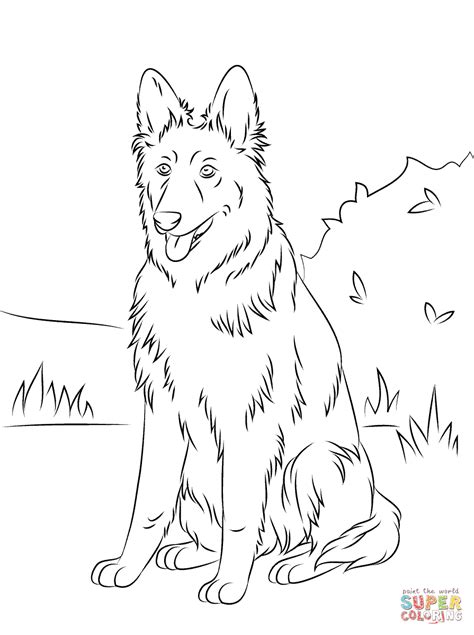 Click the german shepherd dogs coloring pages to view printable version or color it online (compatible with ipad and android tablets). German Shepherd | German shepherd colors, Dog coloring ...