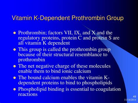 Vitamin k is found in green leafy vegetables and oils, such as olive. PPT - Hematology 425 Normal Coagulation & Hemostasis ...
