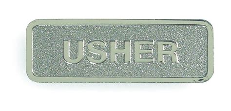 Silver Magnetic Usher Badge Church Partner