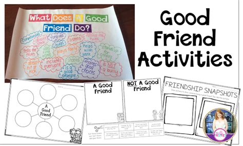 First Days Packet Friend Activities Best Friend Activities