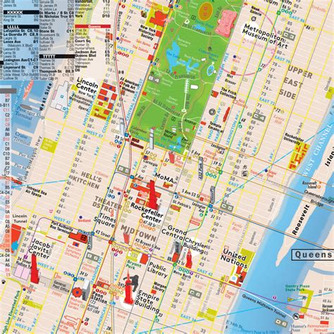 Manhattan Map Laminated Midtown Details 2022 Ar Augmented Realit Terramapsguides