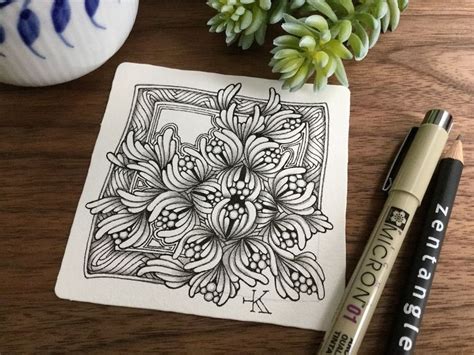 10 Mesmerising Drawing Flowers Mandala Ideas Zentangle Artwork