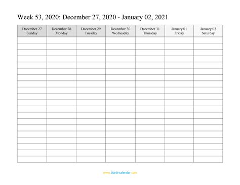 Free Editable Weekly 2021 Calendar Free Editable 2021 Calendars In