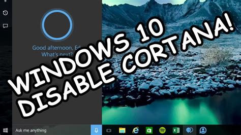 How To Disable Cortana In Windows Tutorial Easy YouTube