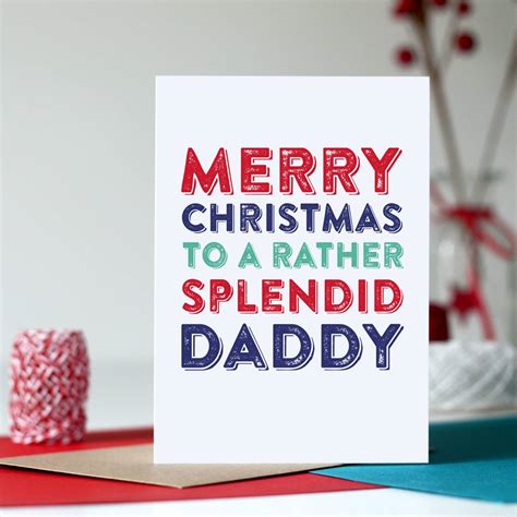 merry christmas dad greetings card by do you punctuate