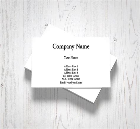 Plain Business Cards Customise Online Plus Free Delivery Putty Print