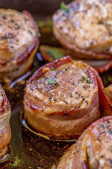 Just another idea to add to the many. Bacon Wrapped Pork Medallions - Dinner, then Dessert
