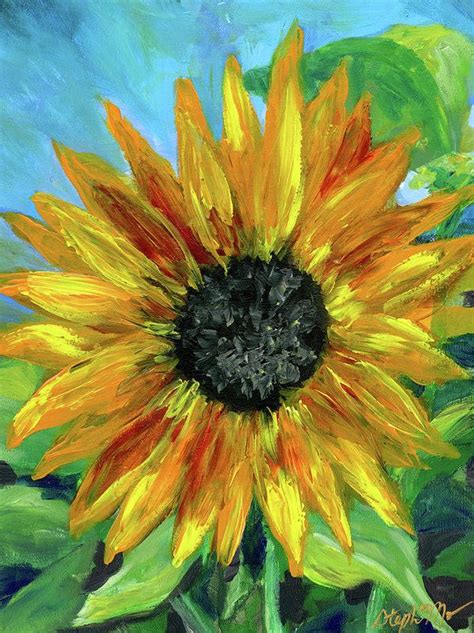Summer Sunflower Art Print By Steph Moraca Sunflower Art Sunflower