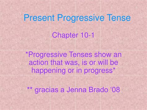 Ppt Present Progressive Tense Powerpoint Presentation Free Download