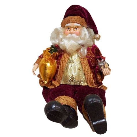 35cm Sitting Santa Claus Toy Figurine Christmas Decoration Charm Father