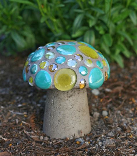 Flowerpots for flowers turned out very nice. Mosaic Mushroom 7" Teal and Yellow. $45.00, via Etsy ...