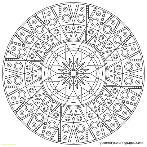 Geometric Mandala Coloring Pages At Free Printable