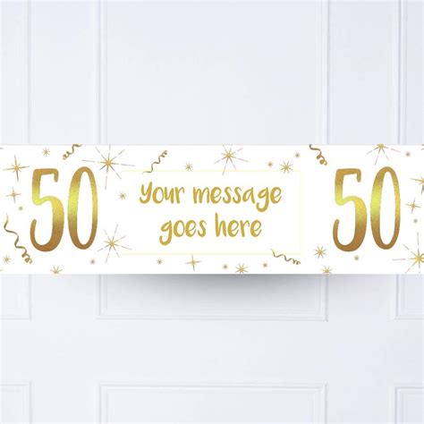50th Birthday Personalised Banners Customised Party Banners Party