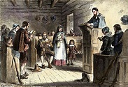 Plymouth colonists in church, 1620s (Photos Prints, Posters, Framed ...