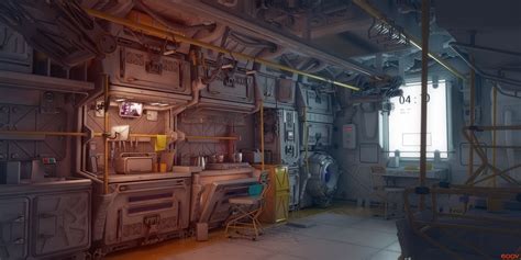 Cyberpunk Art Dump Scifi Interior Sci Fi Concept Art Spaceship Interior