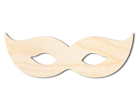 Unfinished Wood Mardi Gras Mask Shape New Orleans Diy Craft Cutout