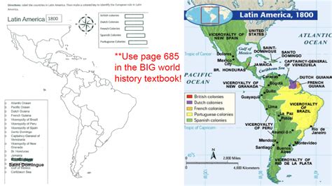 83 Latin American Revolution Map 1800 Ms Saghirs World History Class