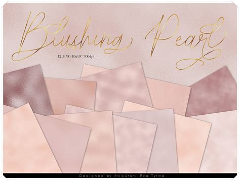Blush Pink Pearly Textures Pack By Ihelpurart Thehungryjpeg