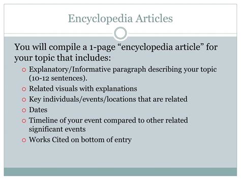 Ppt Encyclopedia Articles Powerpoint Presentation Free Download Id