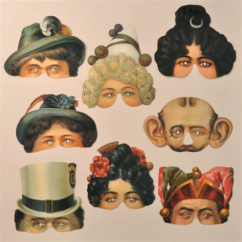 Reproductions Of C1900 Paper Party Masks Found At The Moyses Hall
