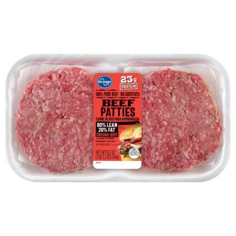 Kroger Homestyle Ground Beef Patties Ct Oz Dillons Food Stores