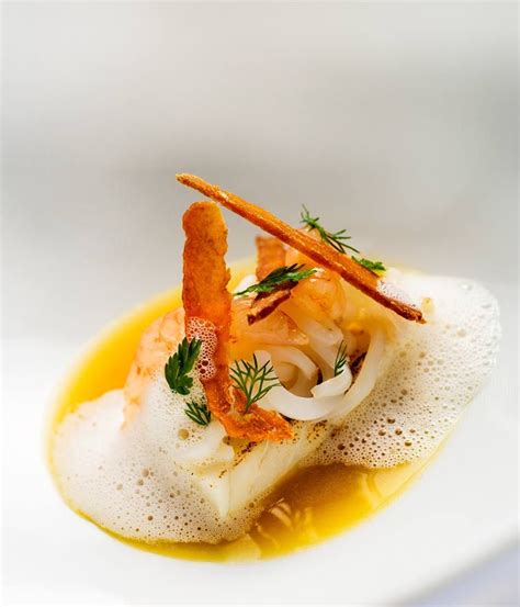Roasted Turbot And Fish Broth Michelin Star Restaurant At The