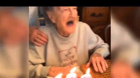 Grandma Blows Out Her Birthday Candles And Loses Her Teeth YouTube