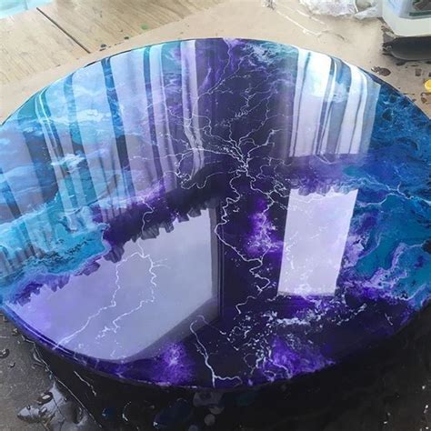 Maybe you would like to learn more about one of these? Purple, blue black, with silver lightening design | Epoxy ...