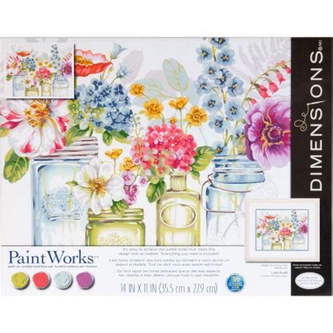 Dimensions Paintworks Rainbow Flowers Paint By Number Kit 1 Ct Kroger