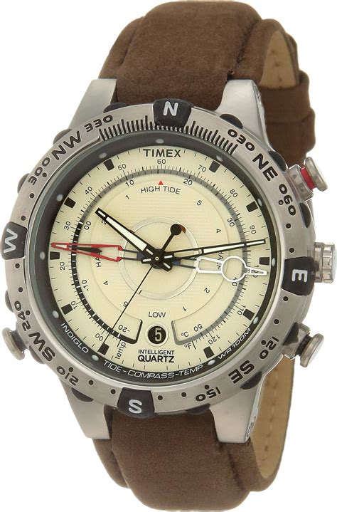 Timex Men S Intelligent Quartz Compass Chronograph Offwhite Dial Watch Amazon Es Relojes