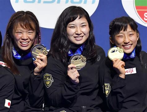 Japan Women Wrestlers Bag Three Golds One Silver At World
