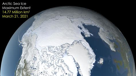 Nasa 2021 Arctic Sea Ice Maximum Extent Ranks Seventh Lowest On Record