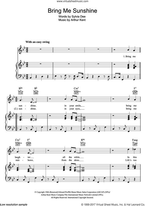 bring me sunshine sheet music for voice piano or guitar pdf