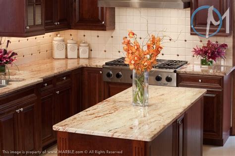 Many homeowners who like the look of marble countertops but want a material that requires less maintenance opt for quartzite countertops. Ivory Brown Granite: a light ivory colored stone with ...