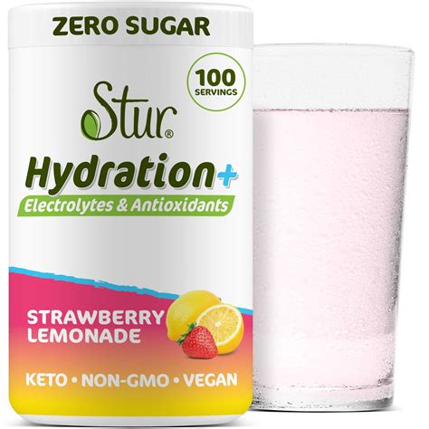 Stur Electrolyte Hydration Powder Strawberry Lemonade Sugar Free