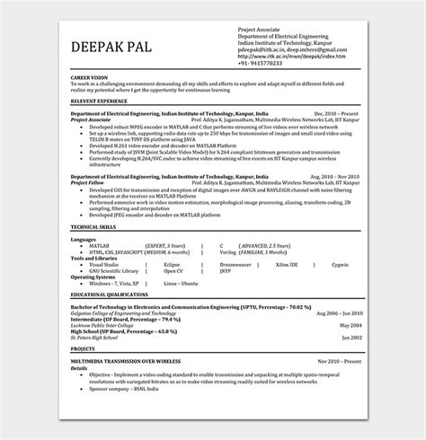 Any profile summary can b fram ed into 3 sections. Mechanical Engineer Resume Template - 11+ Samples & Formats