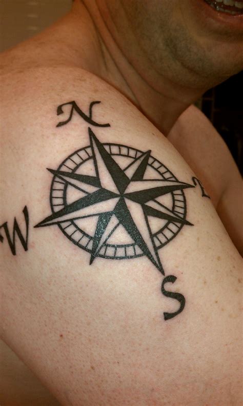 Tattoo Old School Traditional Nautic Ink Compass No Letters And