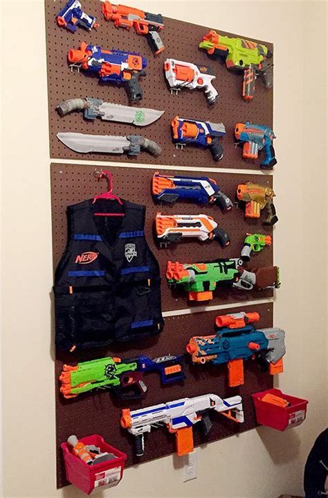 Diy nerf gun storage inspiration made simple we made this nerf gun cabinet with 2 ikea besta shelf frames. 58 Genius Toy Storage Ideas & Organization Hacks for Your ...