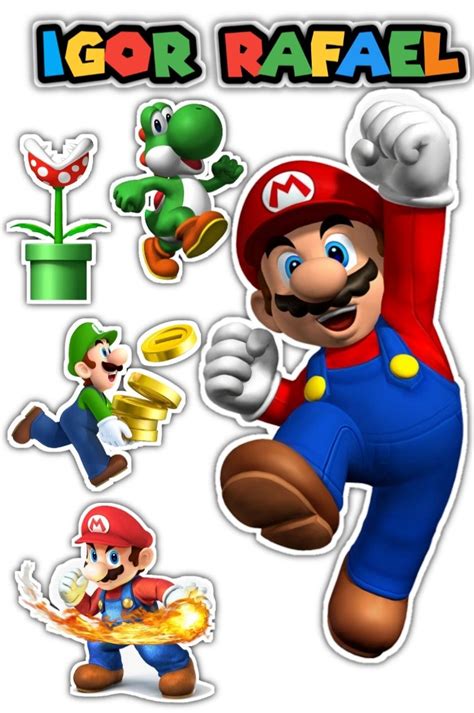 Topo De Bolo Mario Bros Super Mario Bros Party Ideas Festa De Super