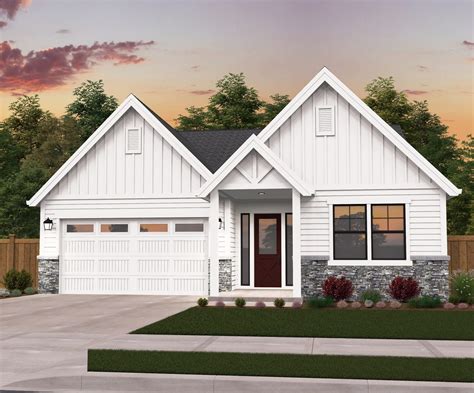 Midwest House Plan One Story Farmhouse Home Design