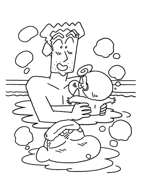 Want to discover art related to crayon_shin_chan? Crayon Shin Chan and Family Coloring Pages