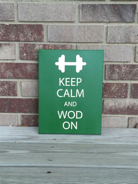 Keep Calm And Wod On Painted Canvas