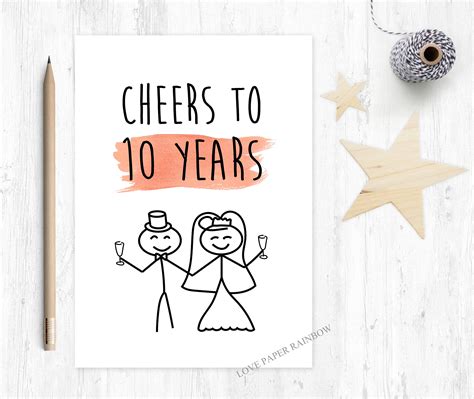 11 50th anniversary wishes for a friend or a friendly couple. 10th wedding anniversary card 10th anniversary card 10 years