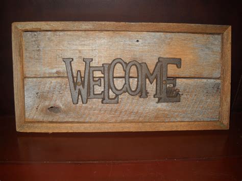 Welcome Sign Barn Wood Sign Wall Hanging Rustic Sign