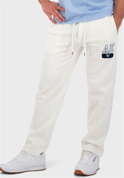 Buy American Eagle White Logo Drawstring Sweatpants For Men In Riyadh