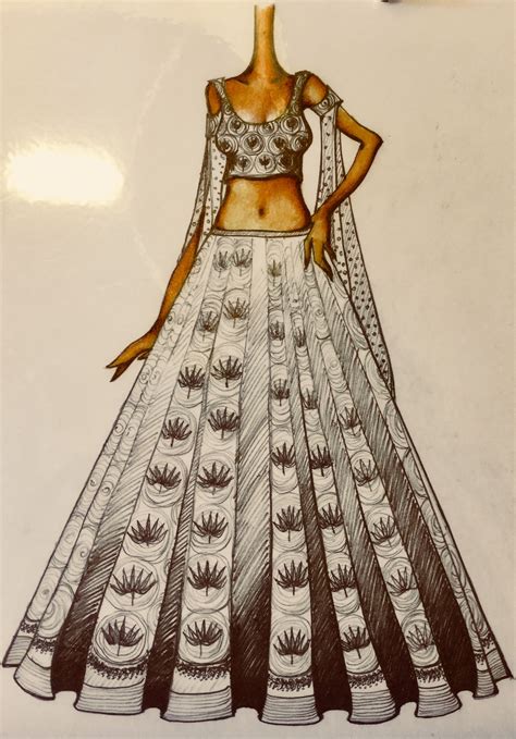 Lehenga Sketches Indian Dress Sketches For Fashion Designing