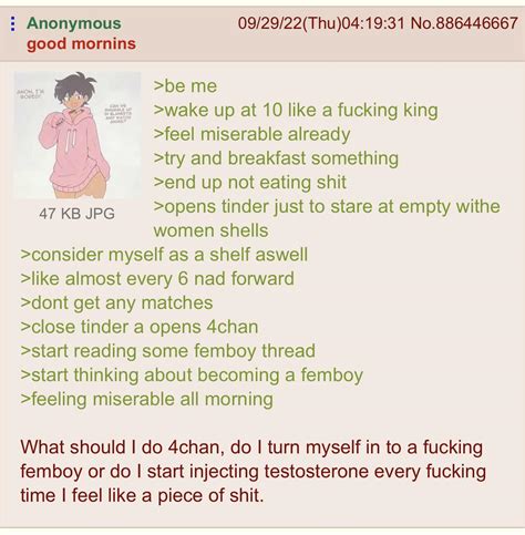 Anon Wants To Become A Ghoulish Abomination Femboy R Greentext Femboy Know Your Meme