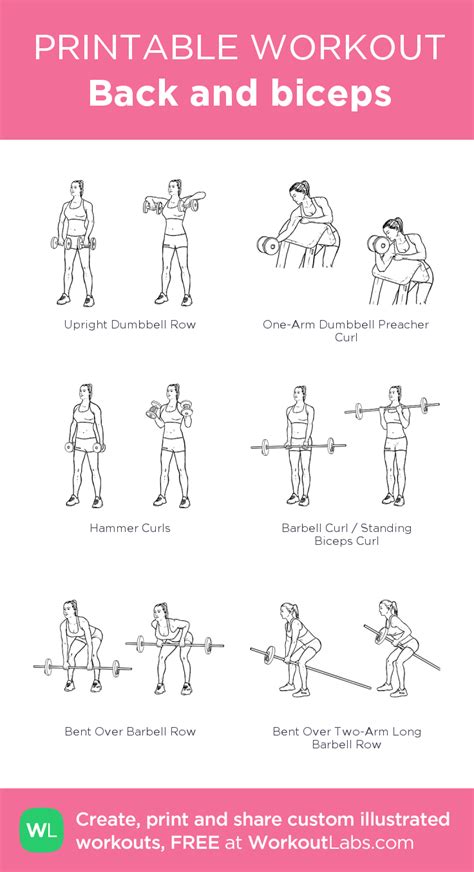 Back And Biceps My Visual Workout Created At • Click