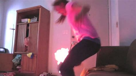 Epic Twerking Fail Girl Literally Sets Herself On Fire In Youtube